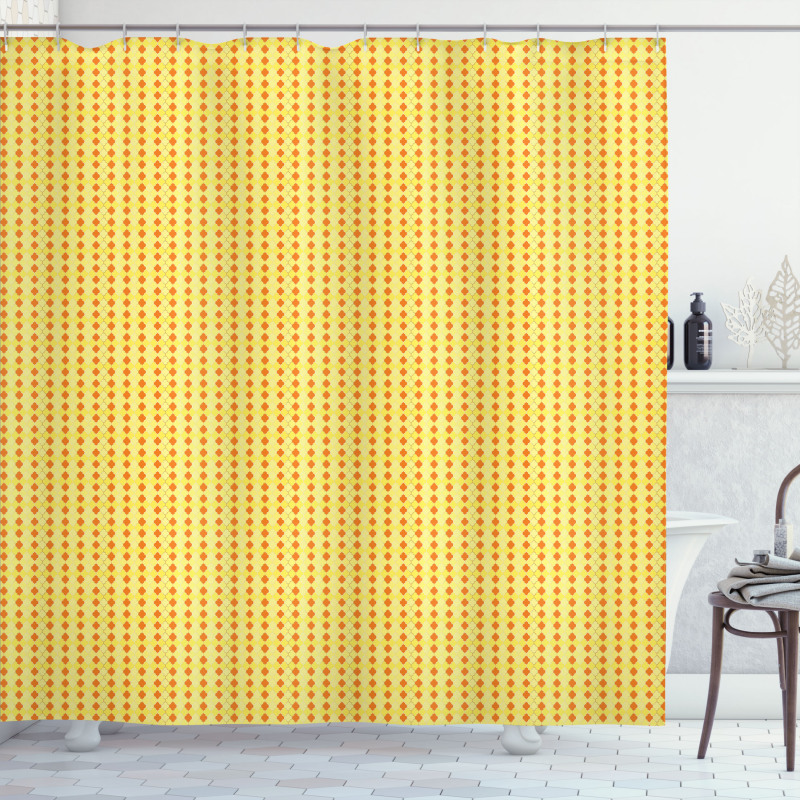 Repeating Eastern Shapes Shower Curtain