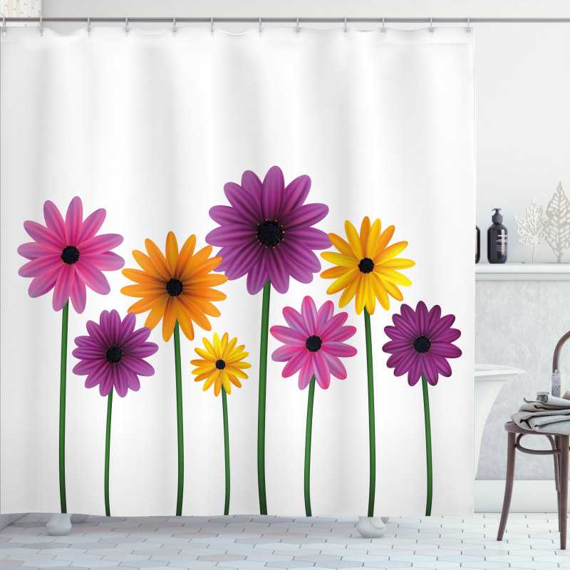 Simple Spring Flowers Shower Curtain