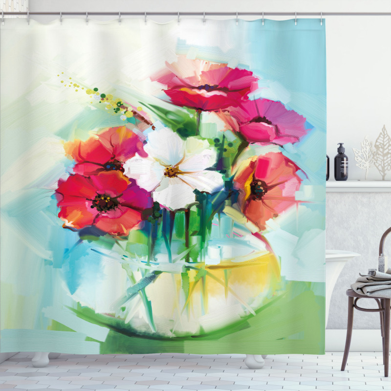 Flowers in a Vase Art Shower Curtain