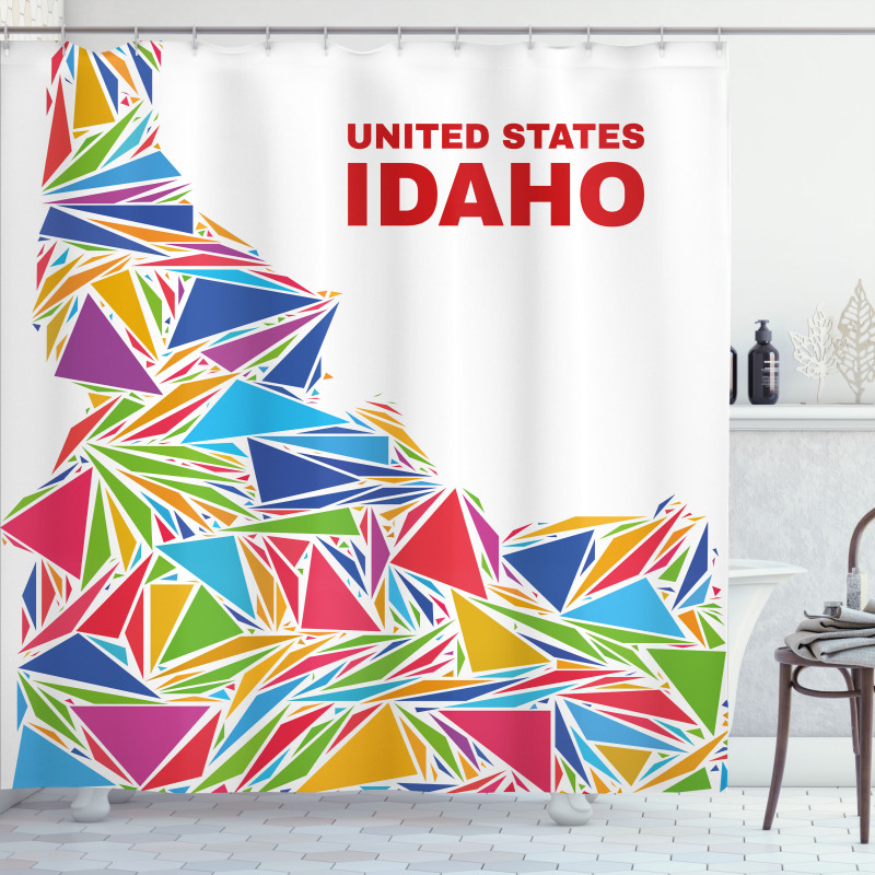 Gem State Illustration Shower Curtain