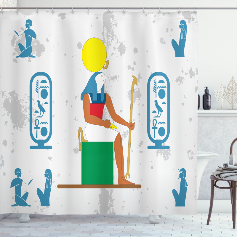 Half Human Bird Character Shower Curtain