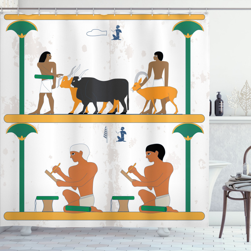 Man and Animal Shower Curtain