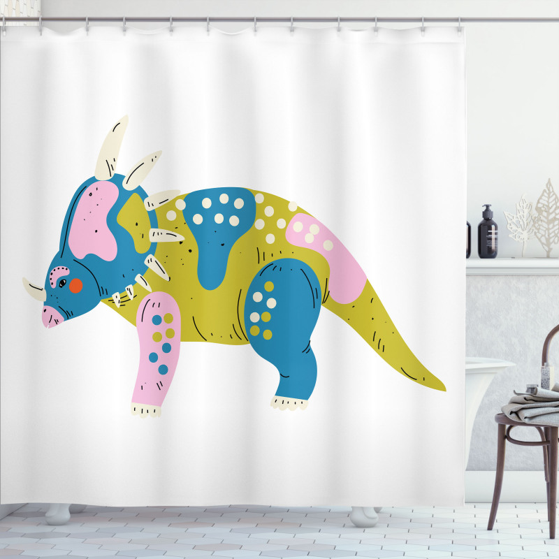 Prehistoric Animal Cartoon Shower Curtain