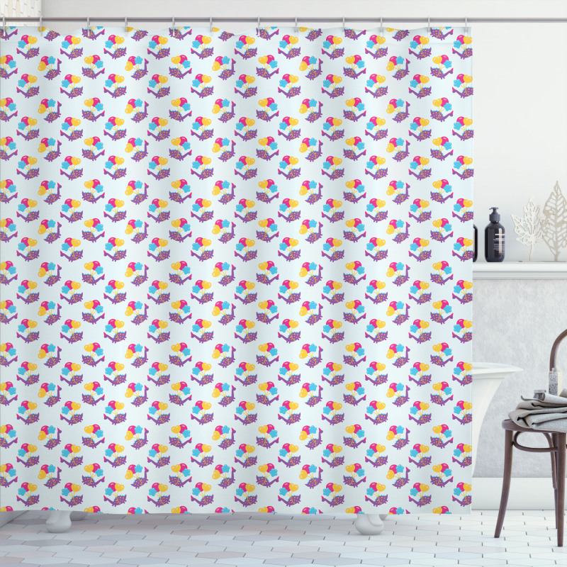 Funny Colorful Birthday Baby Shower Curtain