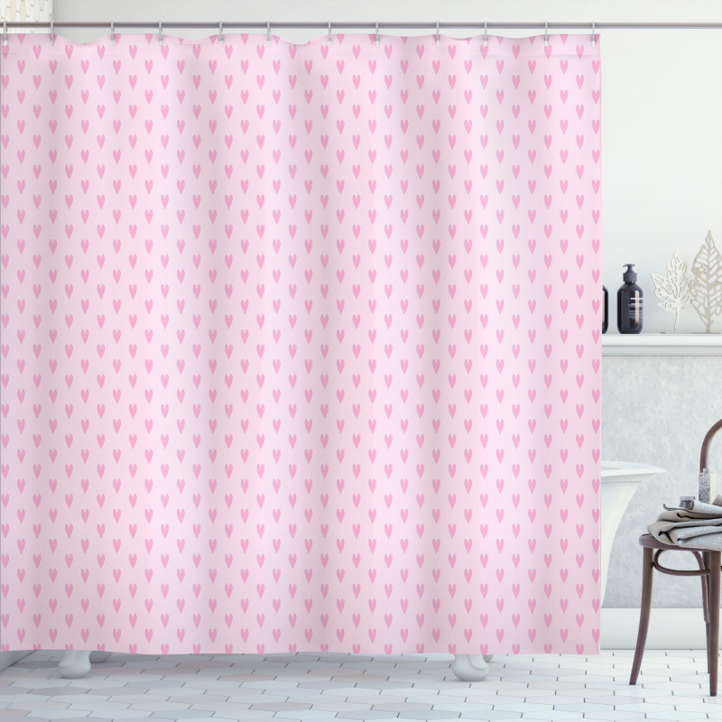 Minimal Pinkish Shower Curtain