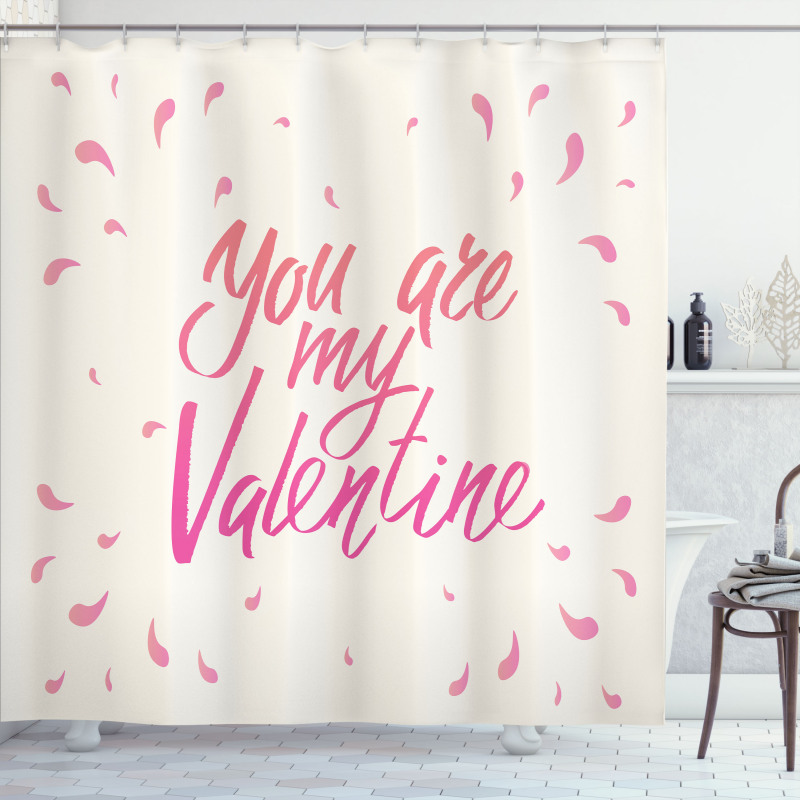 Romance Words Shower Curtain