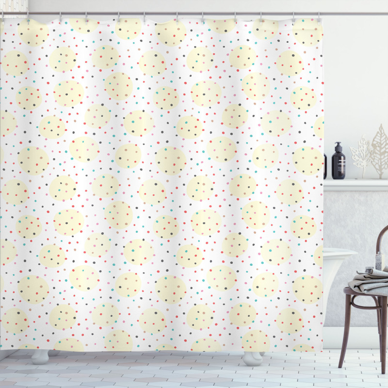 Colorful Random Spots Shower Curtain