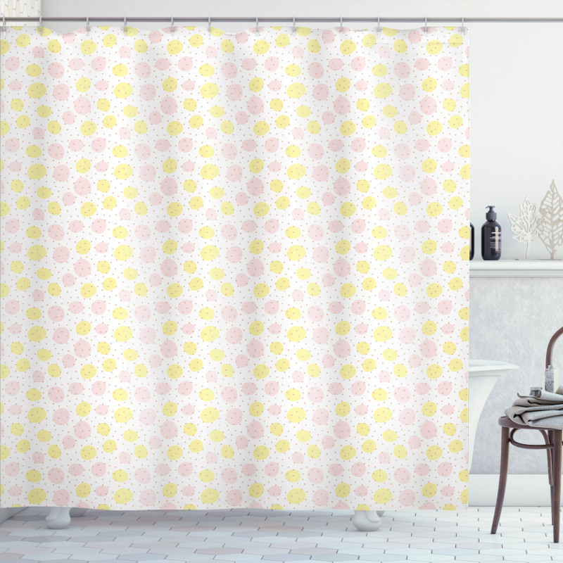 Pastel Tone Blots Shower Curtain