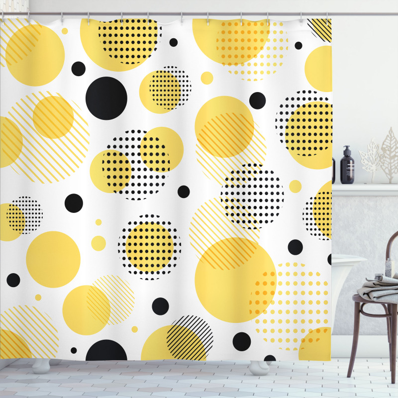 Streaks Spots Art Shower Curtain