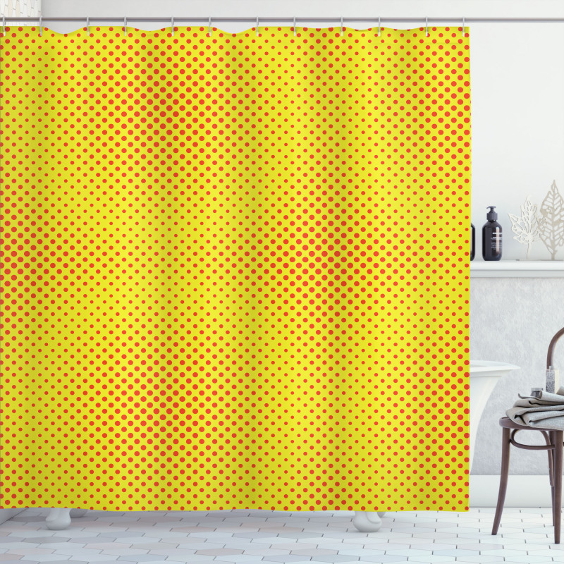 Graphic Halftone Shower Curtain