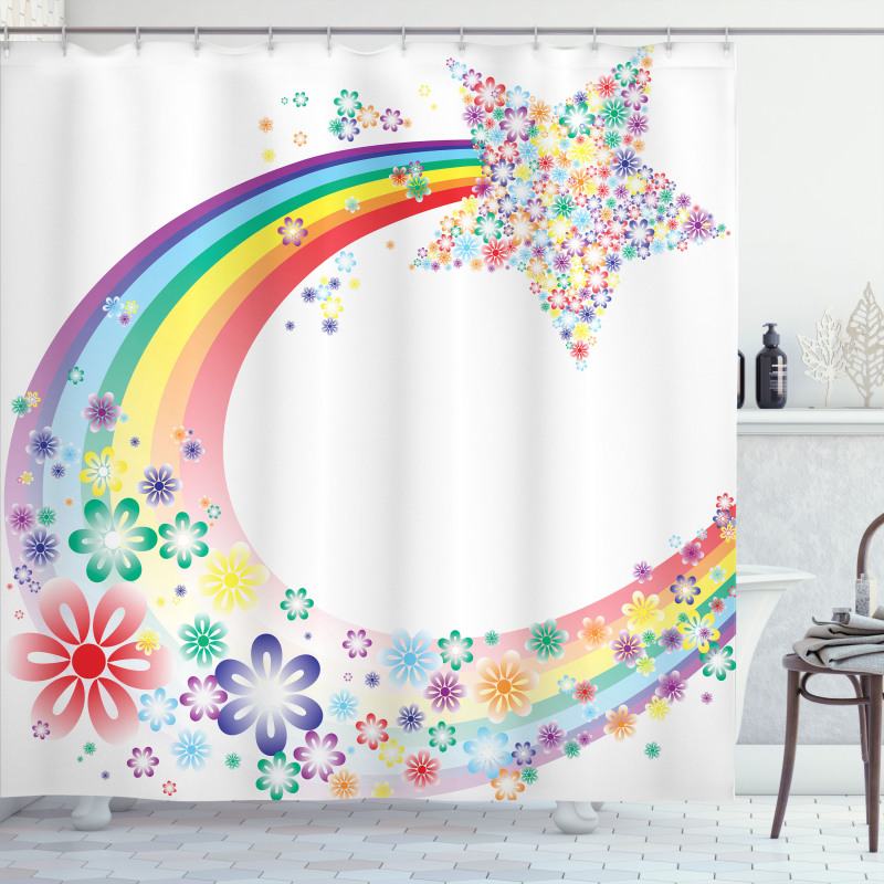 Nature Spring Floral Shower Curtain