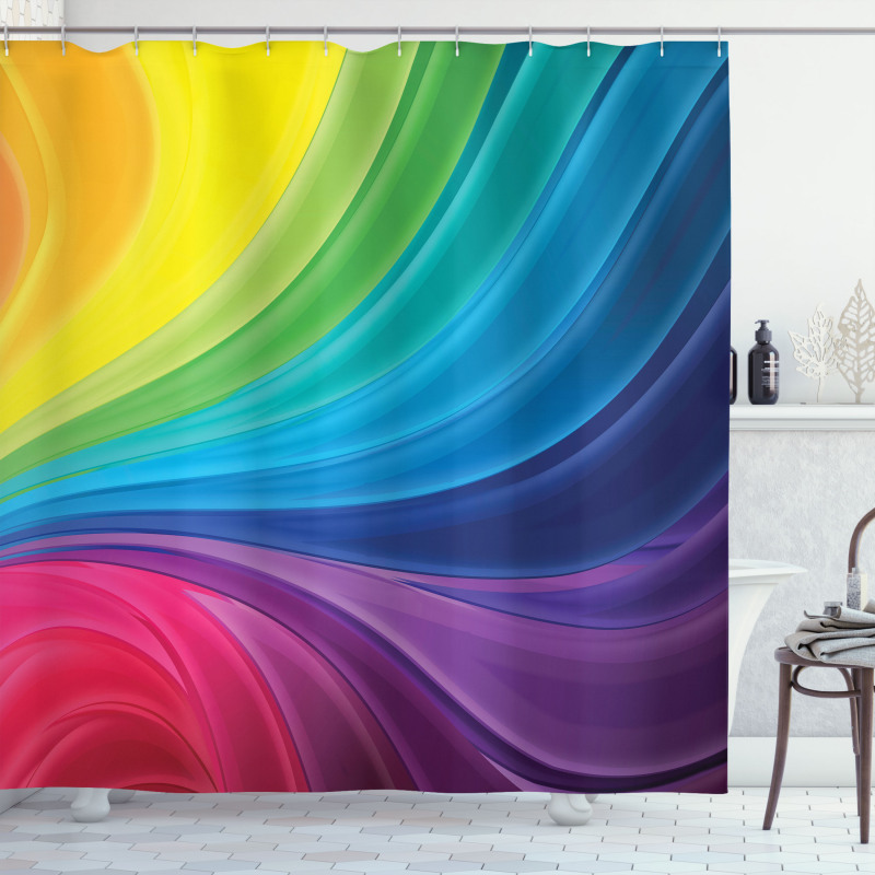 Abstract Smooth Lines Shower Curtain