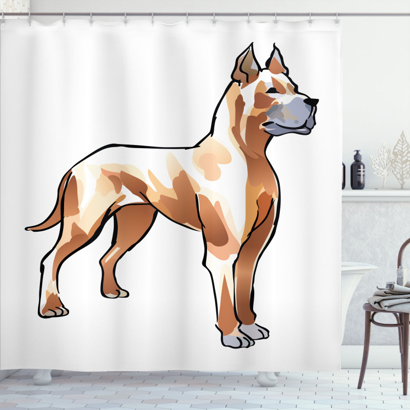 German Mastiff Dog Shower Curtain