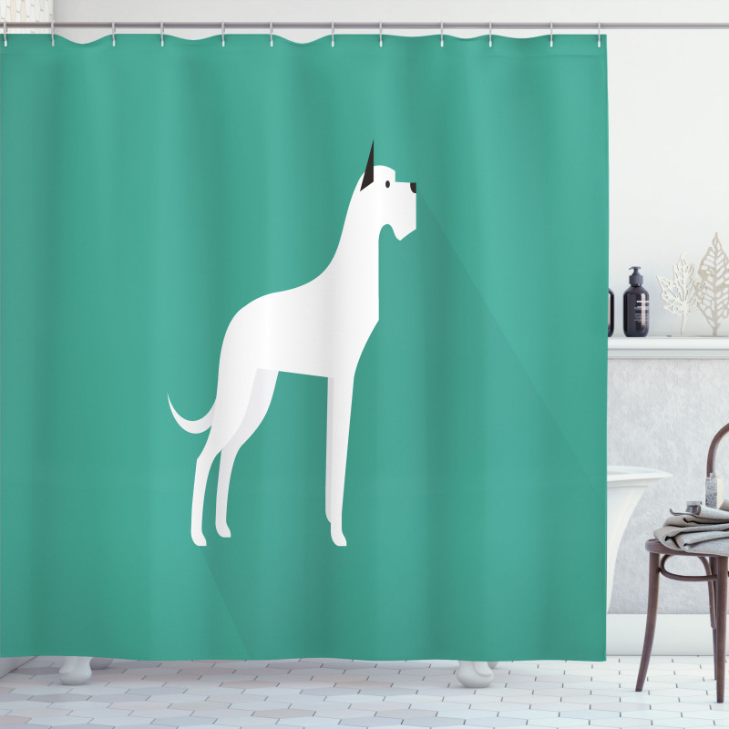 Simplistic of Dog Shower Curtain