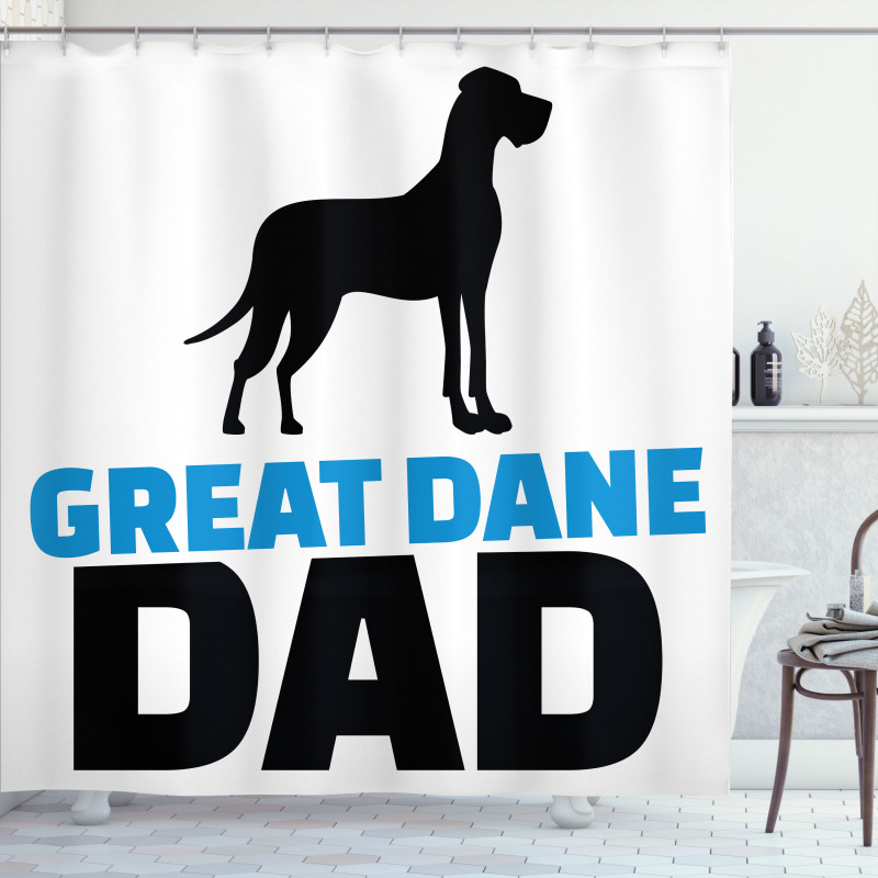 Dane Dad Text Shower Curtain