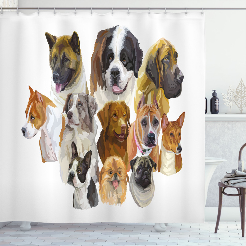 Portraits Breeds Shower Curtain