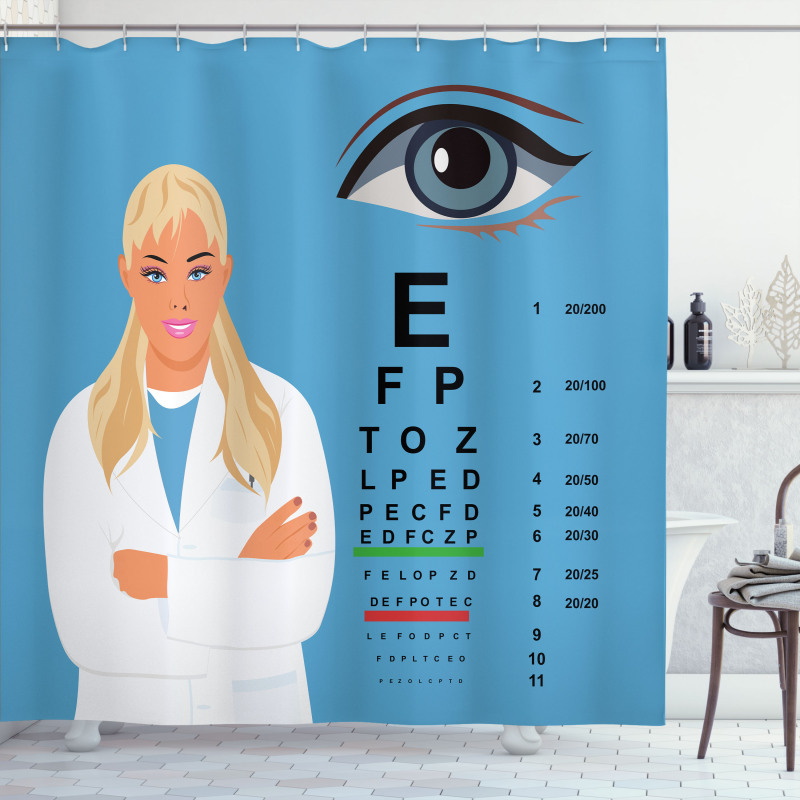 Female Ophthalmologist Shower Curtain