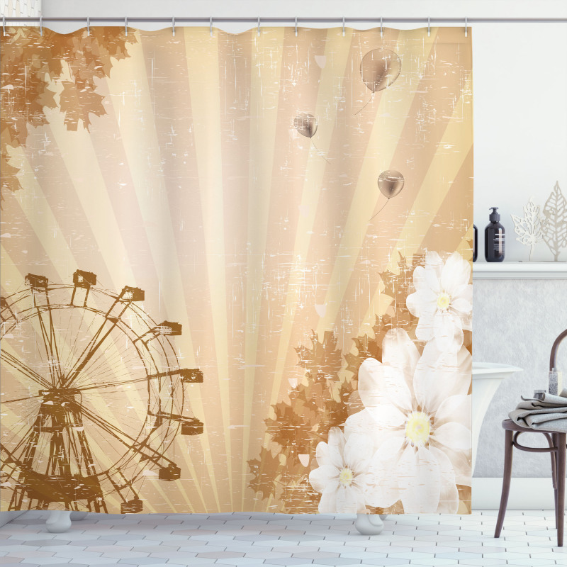 Vintage Flora Fun Ride Shower Curtain