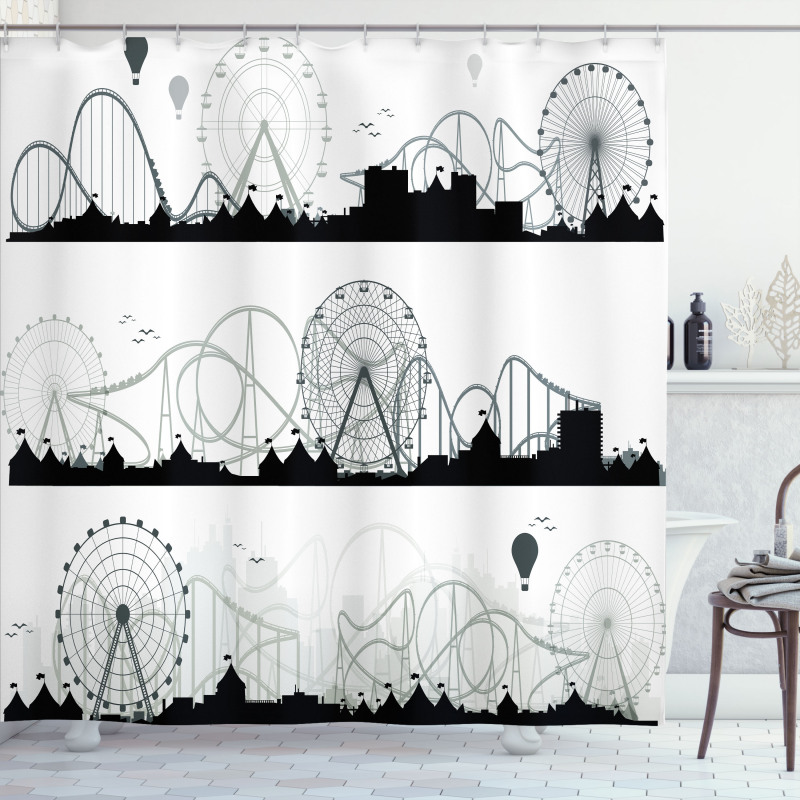 Modern Funfair View Shower Curtain