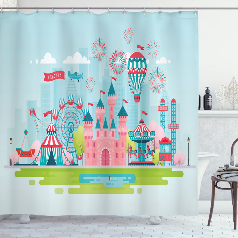 Childish Cartoon Fun Shower Curtain