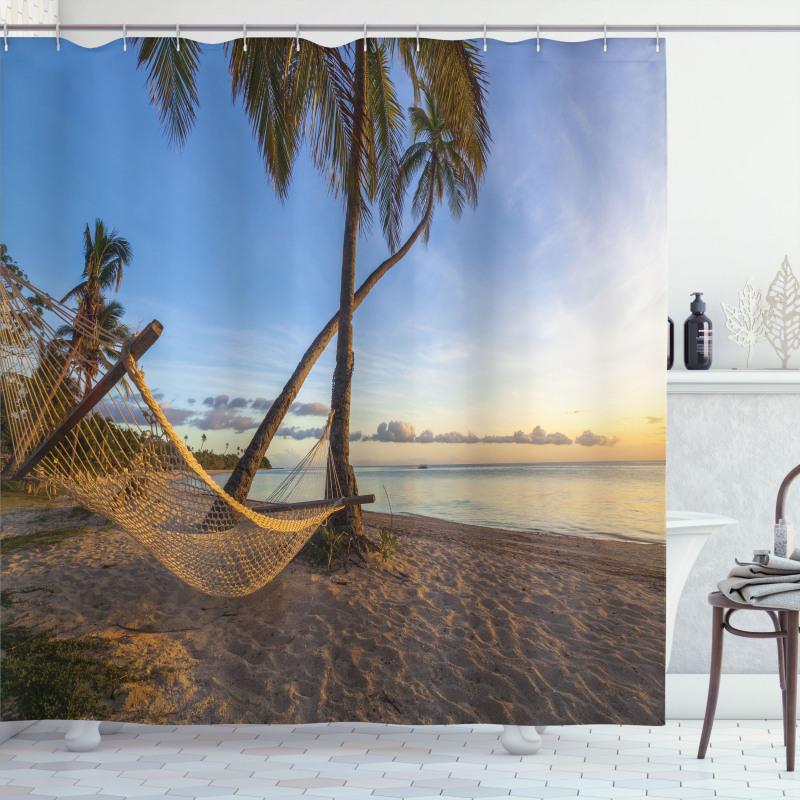 Summer Time Hammock on a Beach Shower Curtain