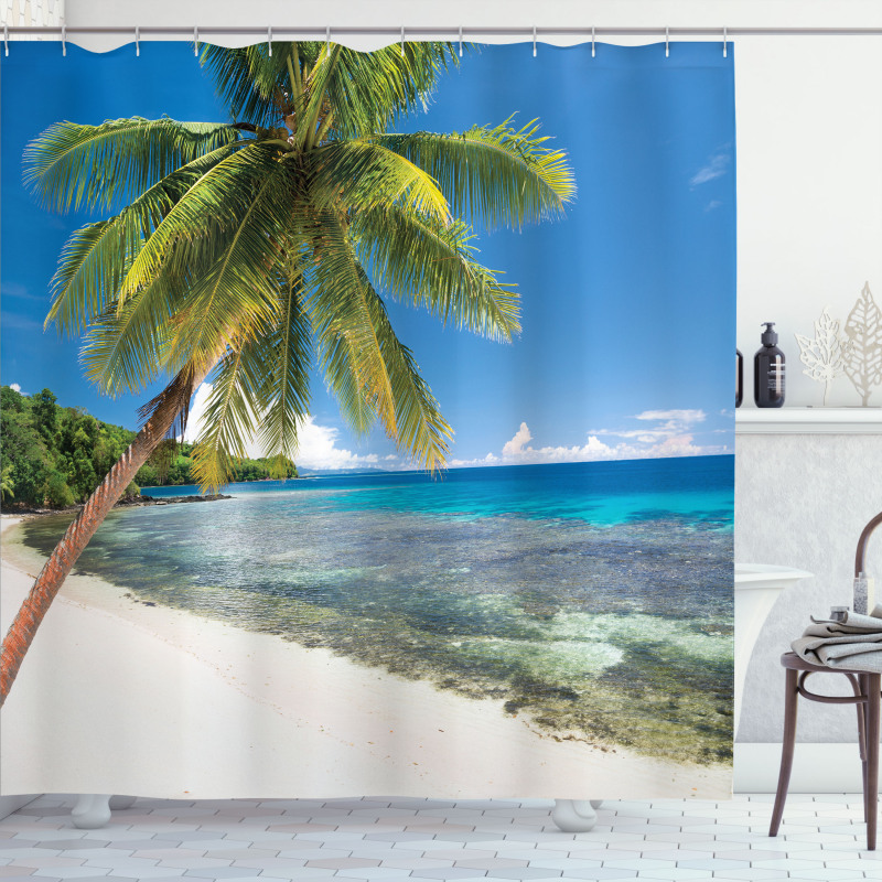 Island Paradise for Travelers Shower Curtain