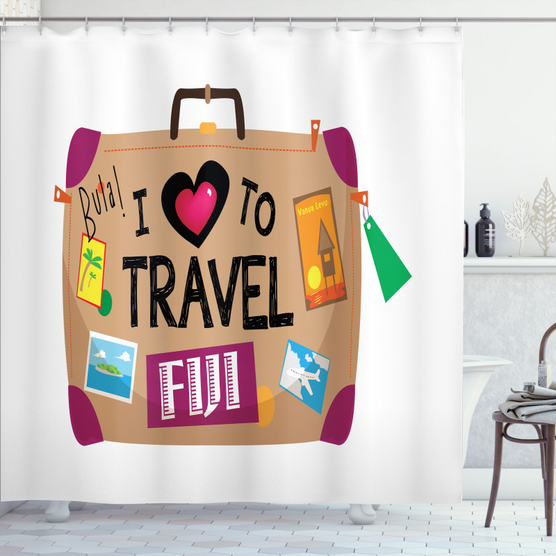 Luggage to Fiji Shower Curtain