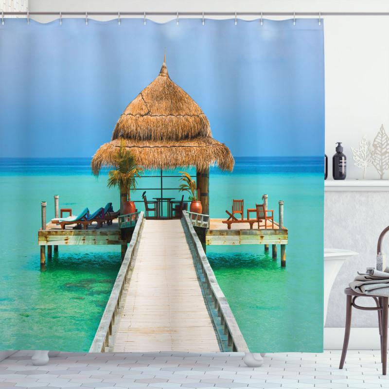 Maldives Beach Relaxation Shower Curtain