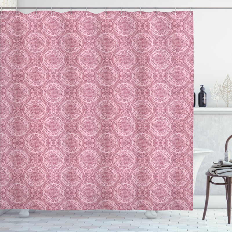 Mystic Flowers and Circles Shower Curtain