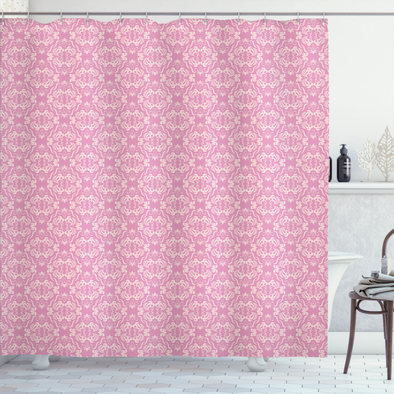 Abstract Curvy Romantic Shower Curtain