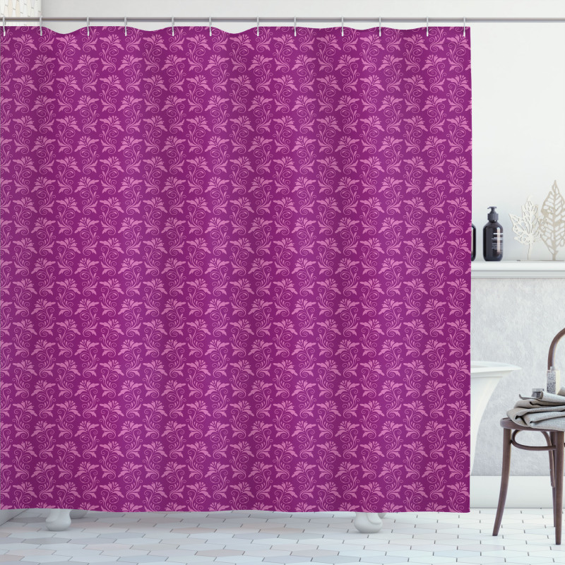 Abstract Flowers Graphic Shower Curtain