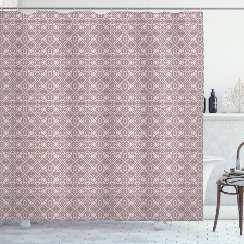 Grunge Look Flowers Petals Shower Curtain