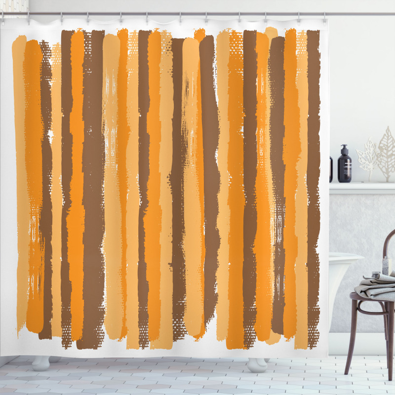 Grunge Vertical Line Shower Curtain