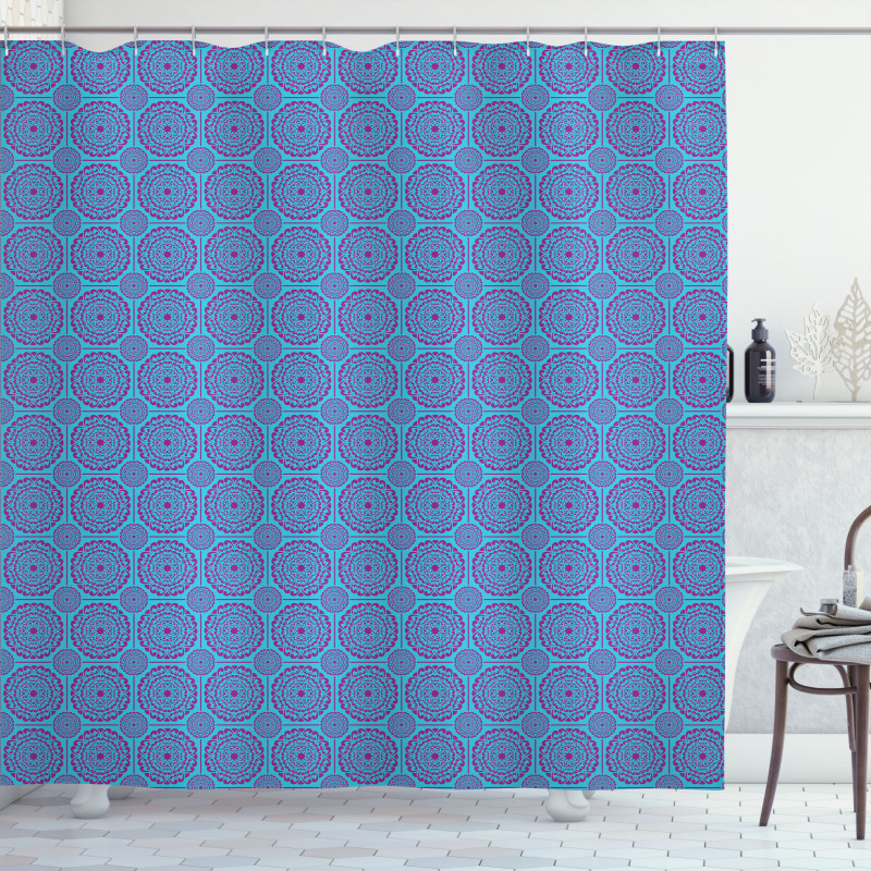 Oriental Strokes and Lines Shower Curtain