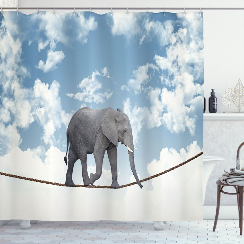 Classic Elephant Balance Shower Curtain