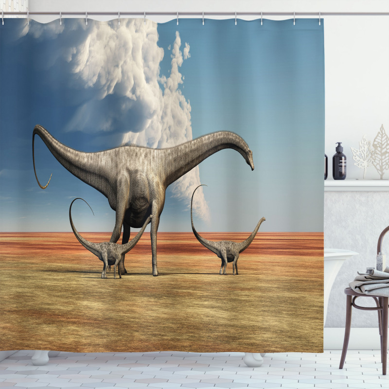 Diplodocus Dinasours Shower Curtain