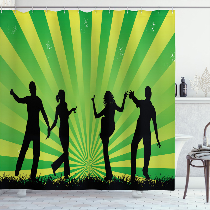 Dancing Youth Shade Art Shower Curtain