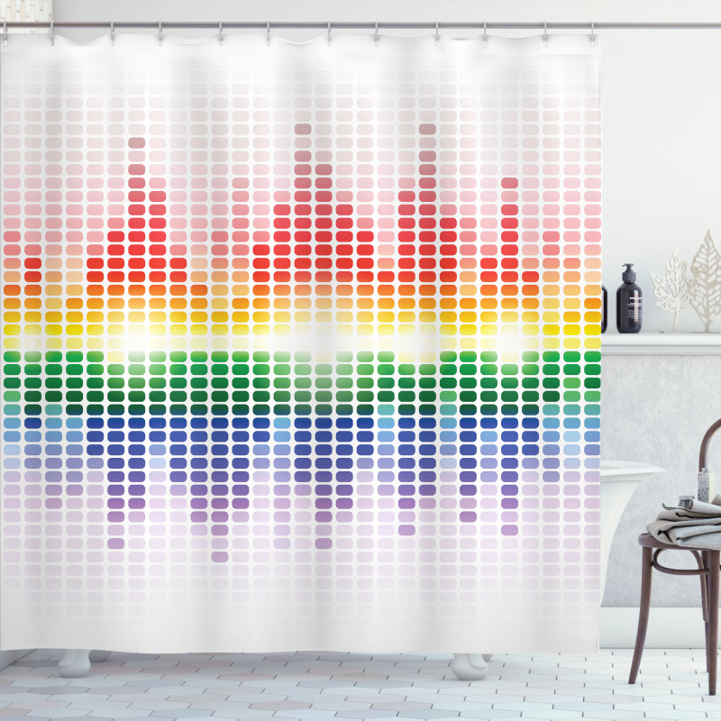 Vibrant Colors Club Disco Shower Curtain