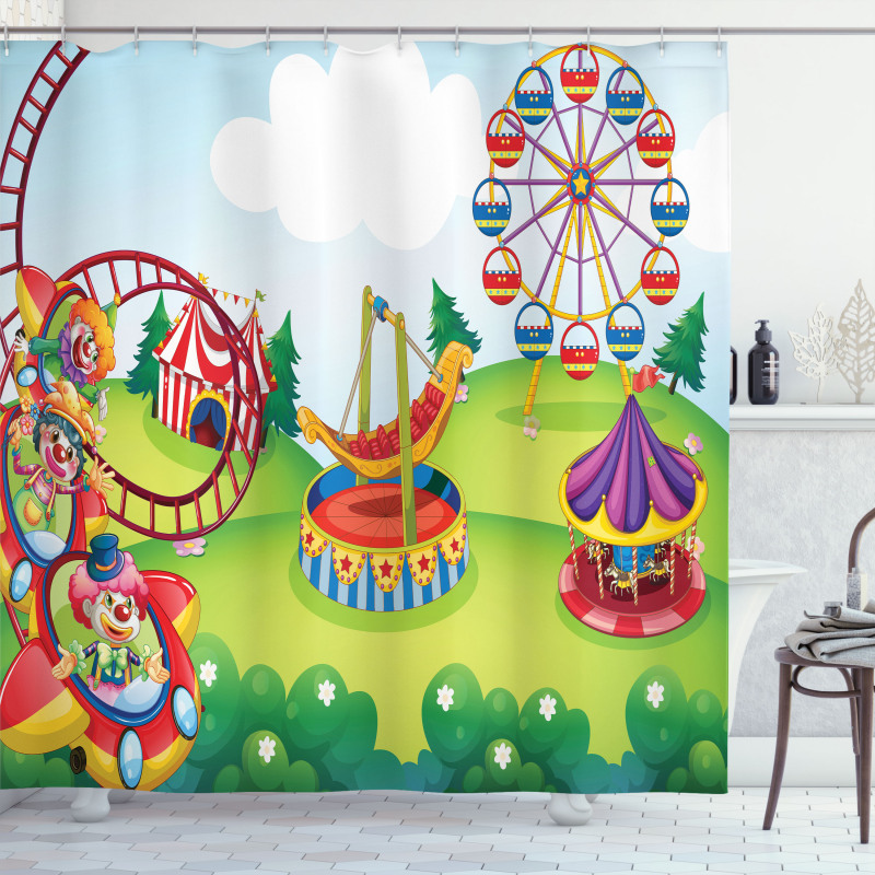 Circus and Theme Park Shower Curtain