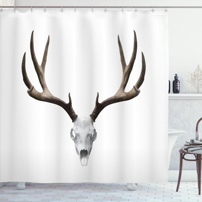 Deer Skull Skeleton Shower Curtain