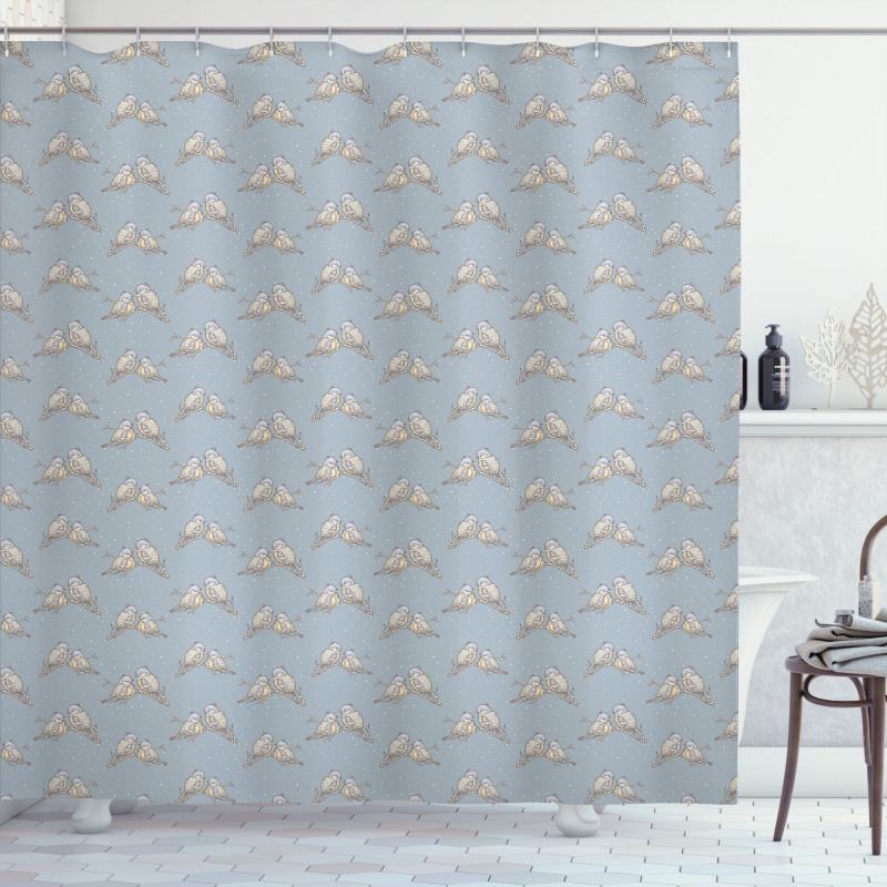 Little Titmouse Birds Shower Curtain