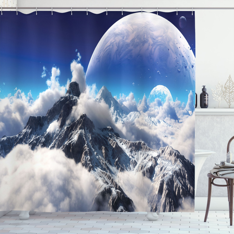 Snow Capped Mountain Shower Curtain