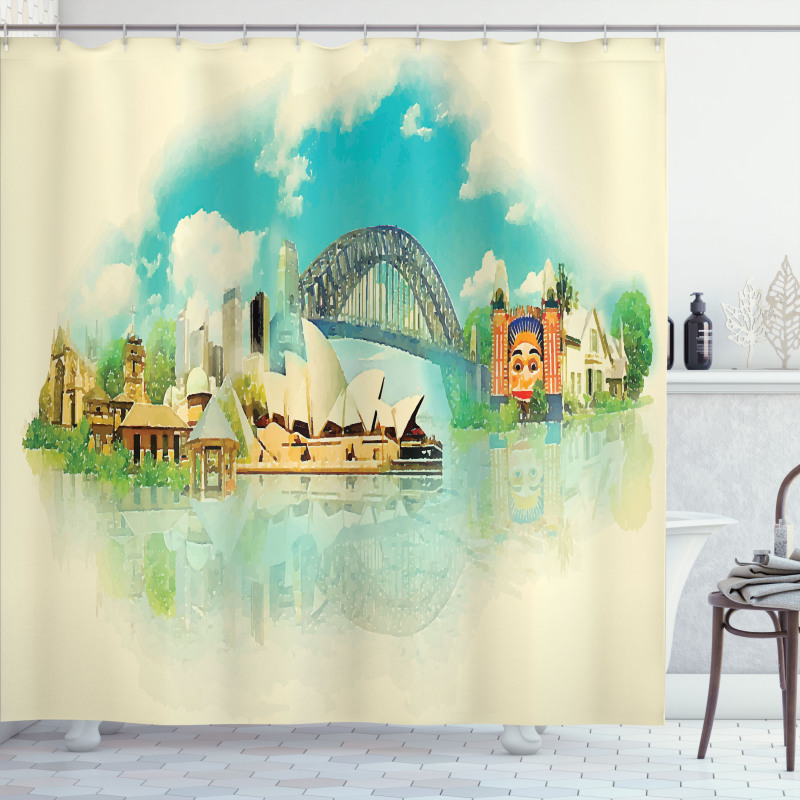 Cityscape Sydney Shower Curtain