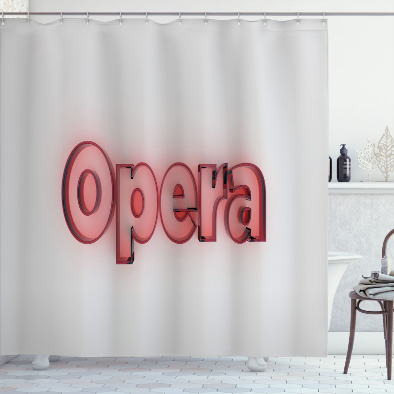 Computer Graphic Typography Shower Curtain