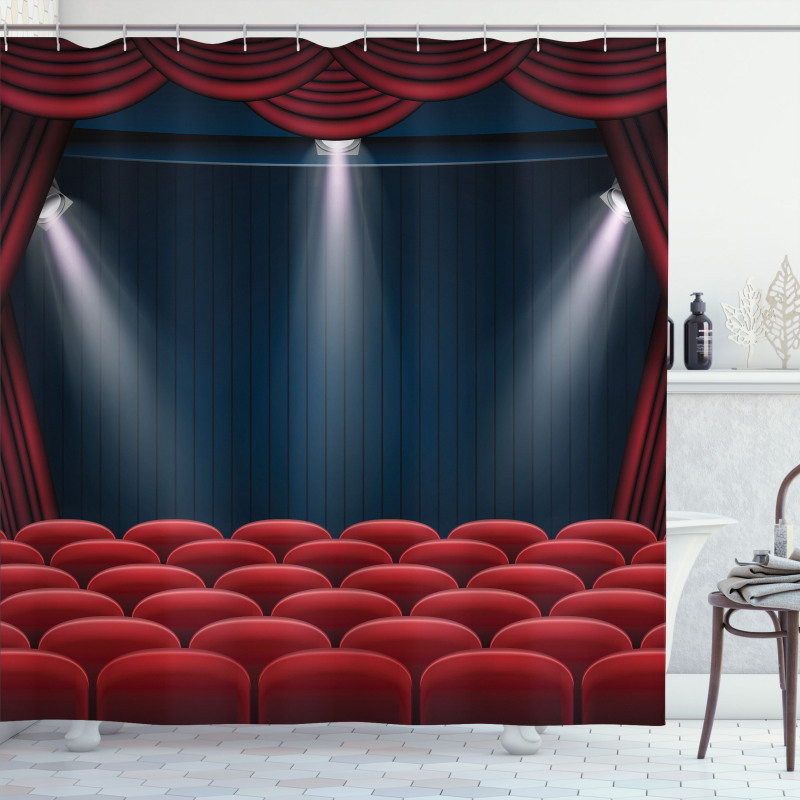 Classic Stage with Curtain Shower Curtain