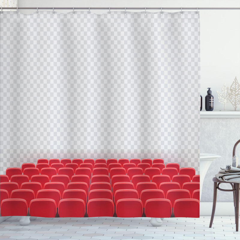 Theater Chairs Row Graphic Shower Curtain