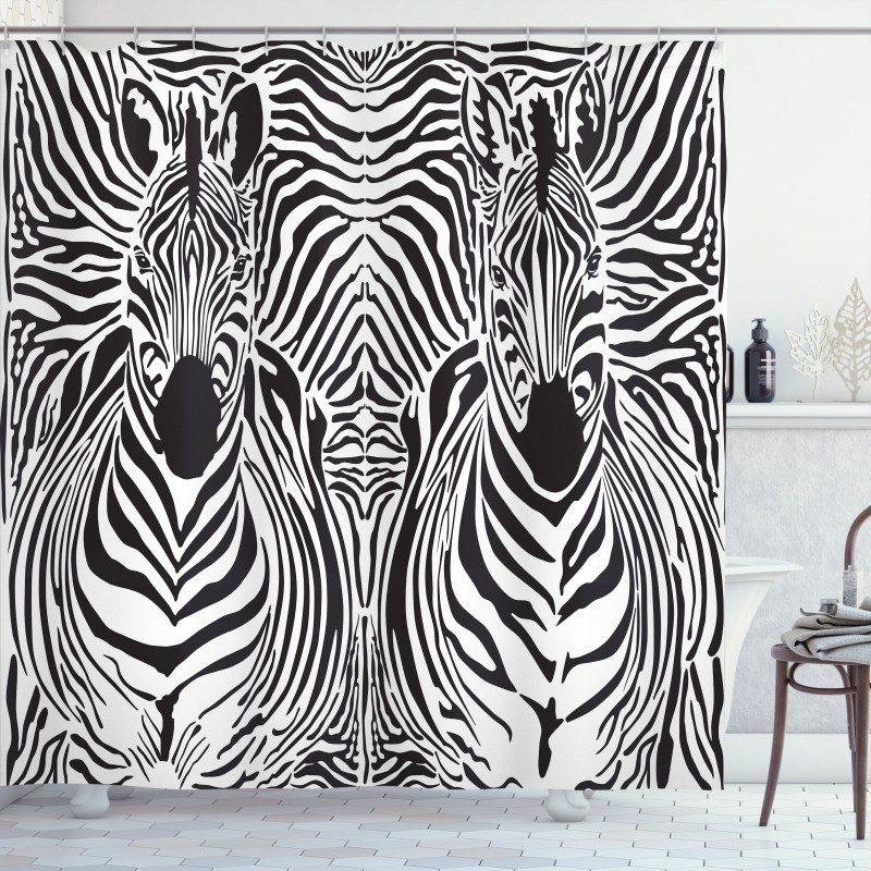 Safari Zebra Stripe Shower Curtain