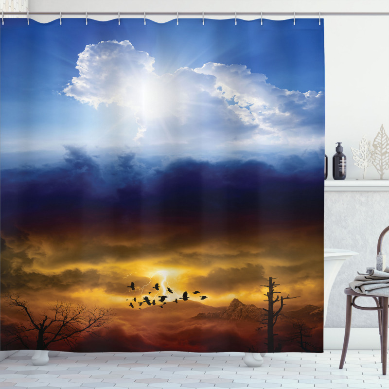 Sun Stormy Sky Heaven Shower Curtain