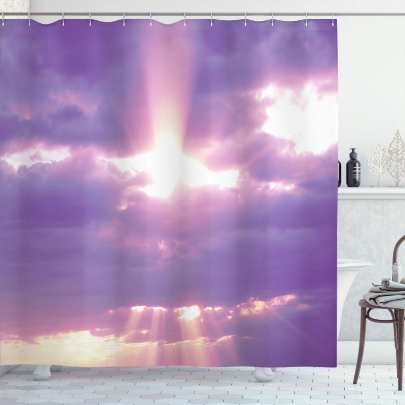 Romantic Cloudy Sky Shower Curtain