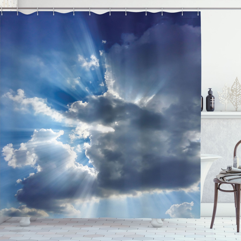 Sunbeams from Clouds Shower Curtain